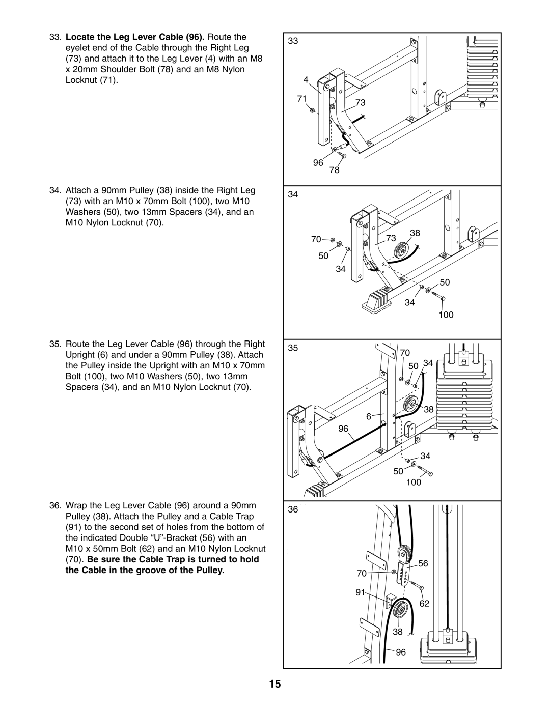 Weider 831.159822 user manual 100 