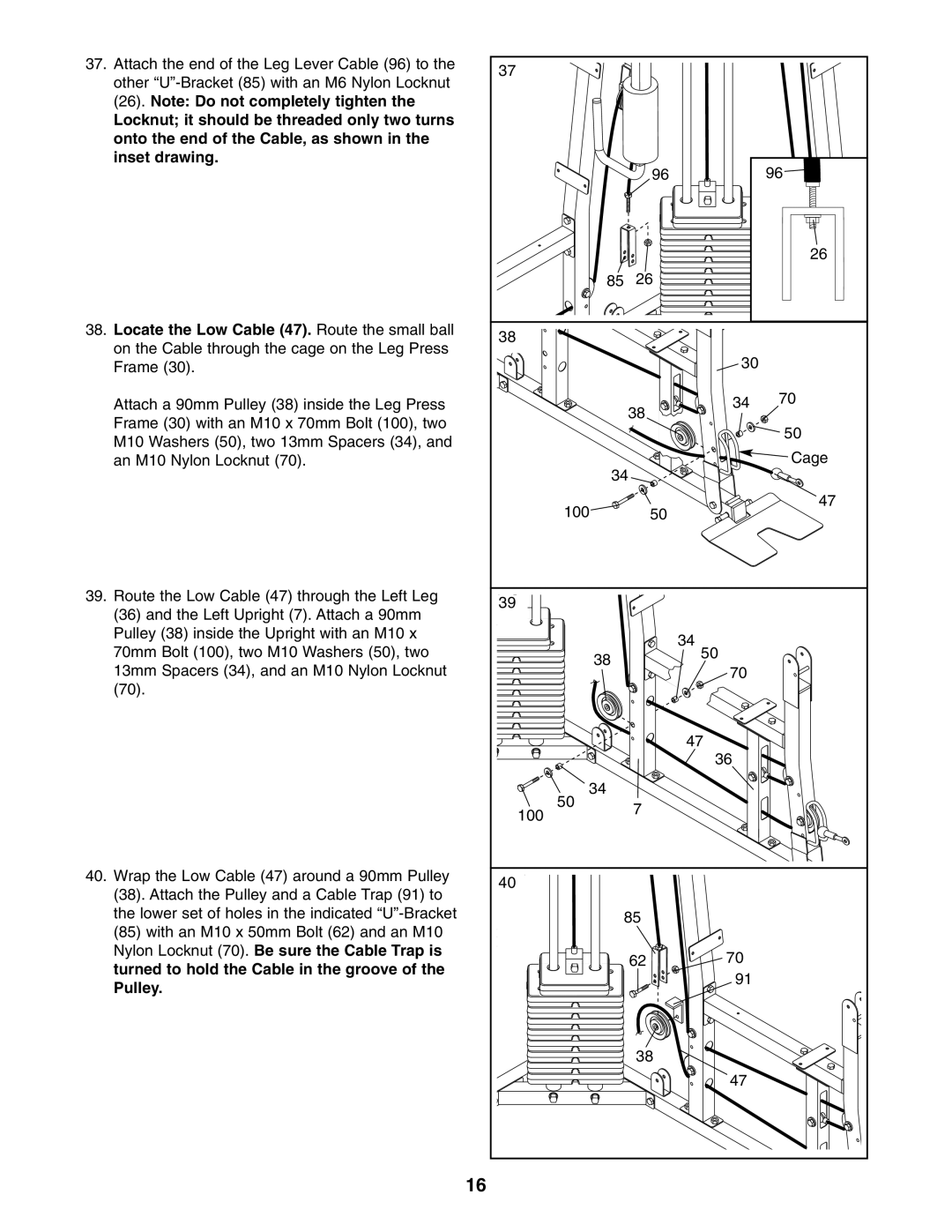 Weider 831.159822 user manual 