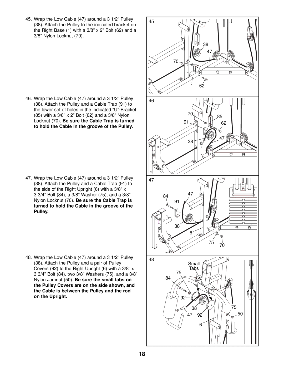 Weider 831.159823 user manual On the Upright 