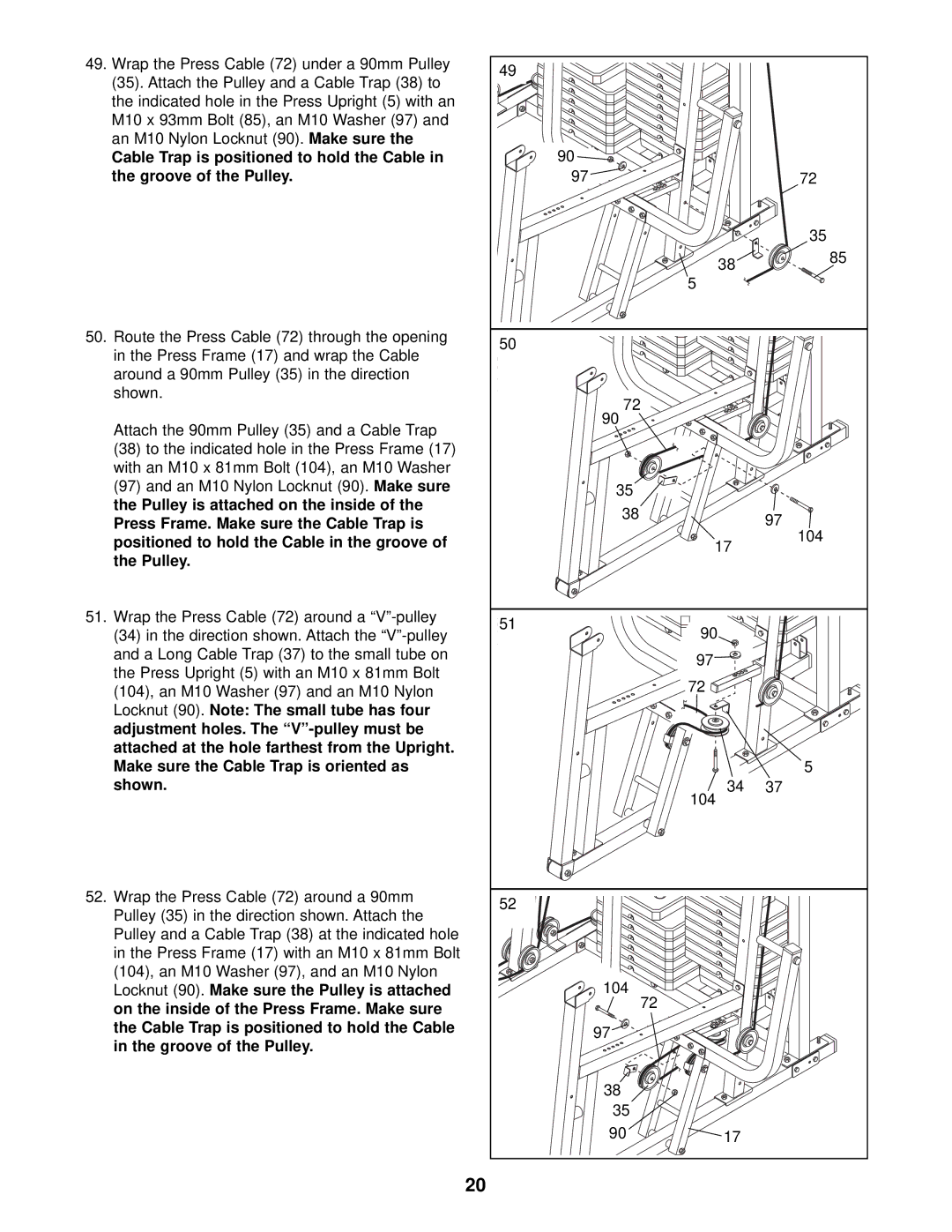 Weider 831.159833 user manual 