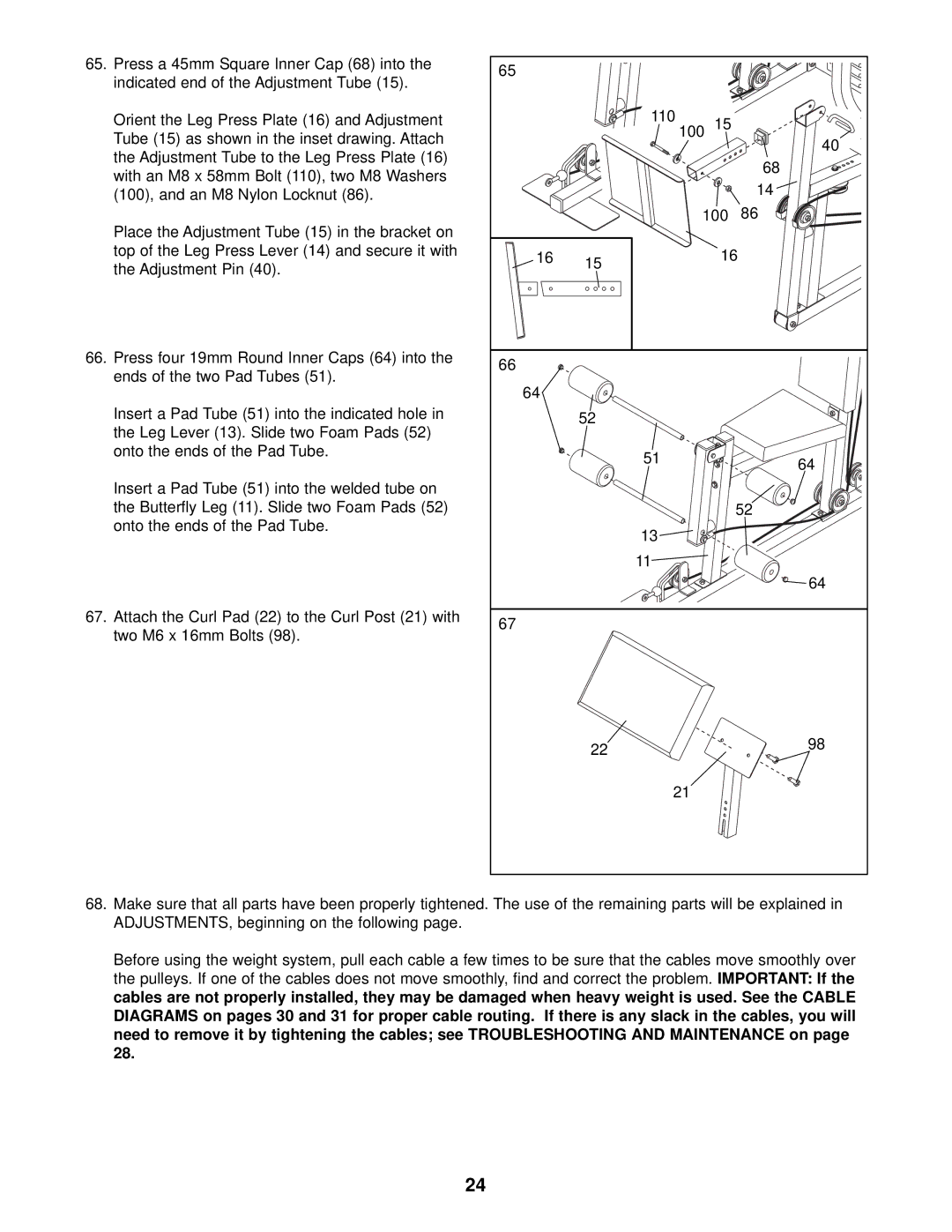 Weider 831.159833 user manual 