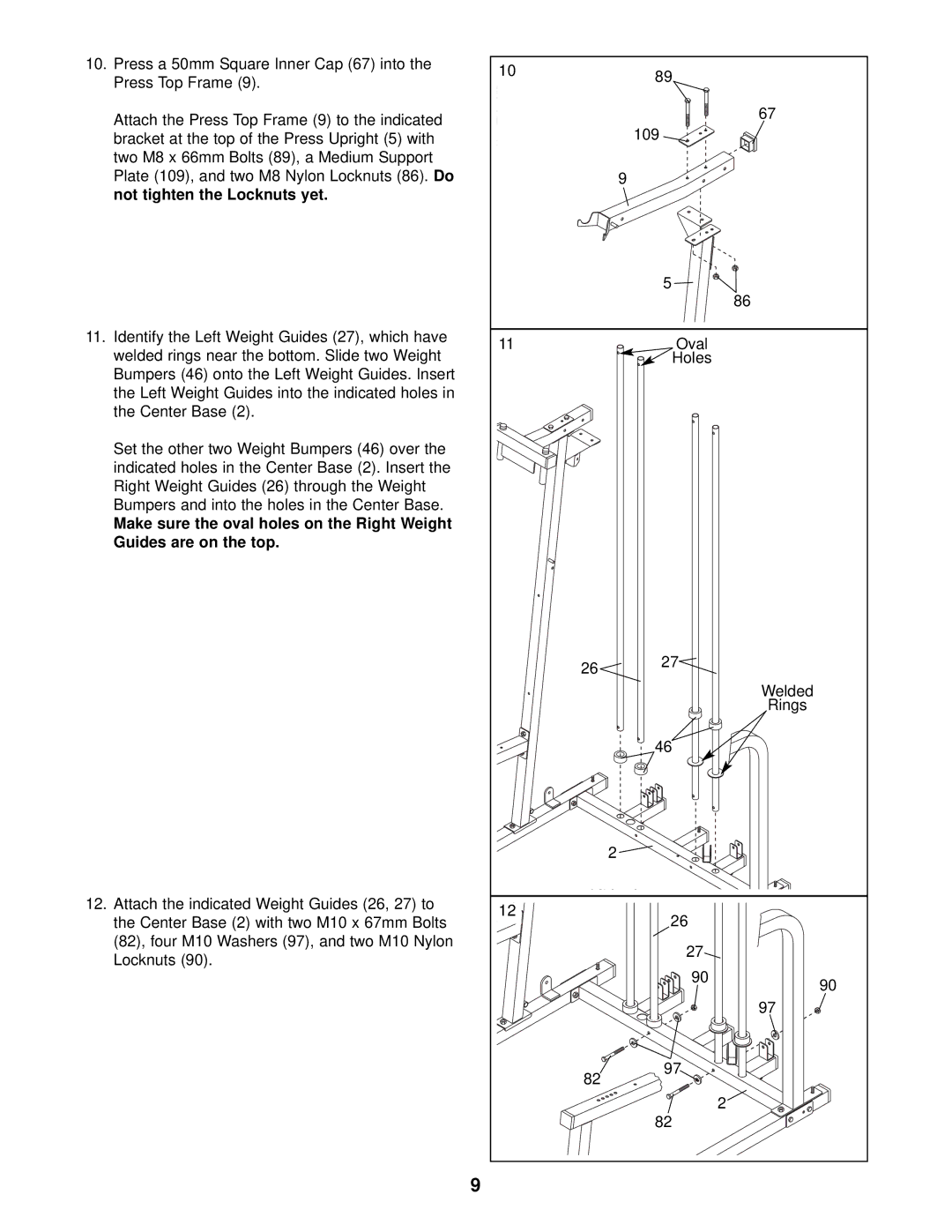 Weider 831.159833 user manual 