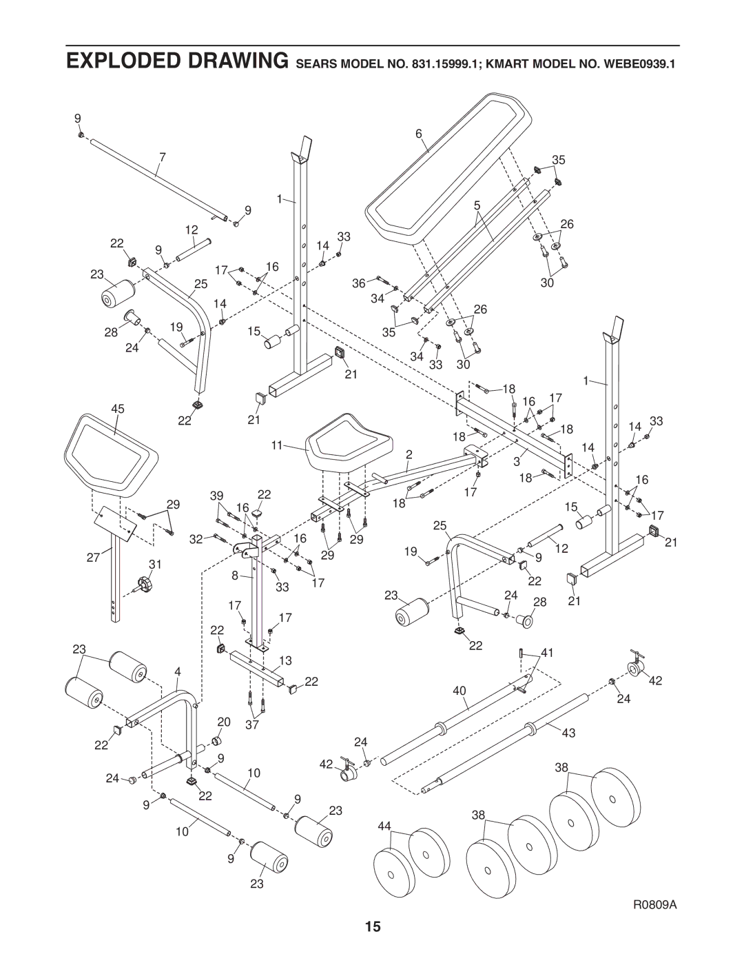 Weider WEBE0939.1, 831.15999.1 user manual 318 1721 R0809A 