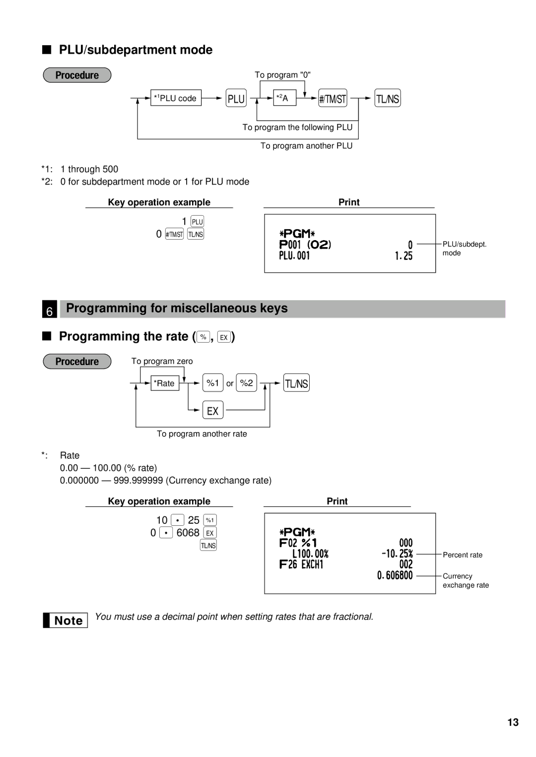 Weider ER-A220 instruction manual 10 ∞, PLU/subdepartment mode 