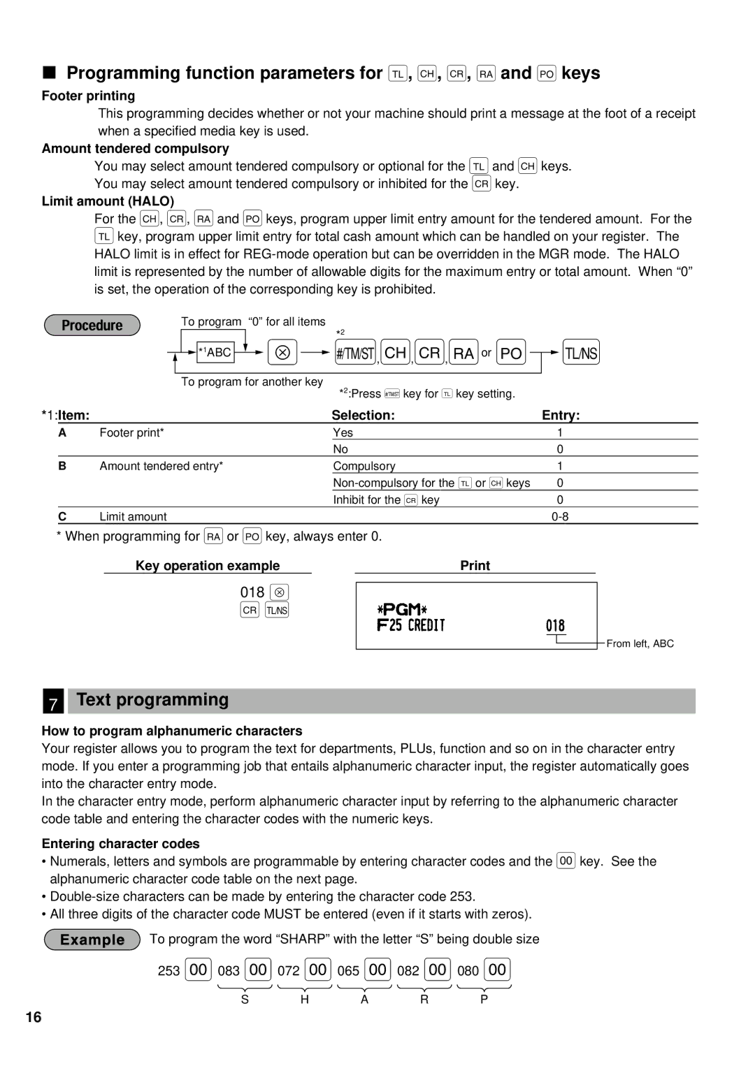 Weider ER-A220 instruction manual 018 ≈, Programming function parameters for , , î, r and p keys, Text programming 