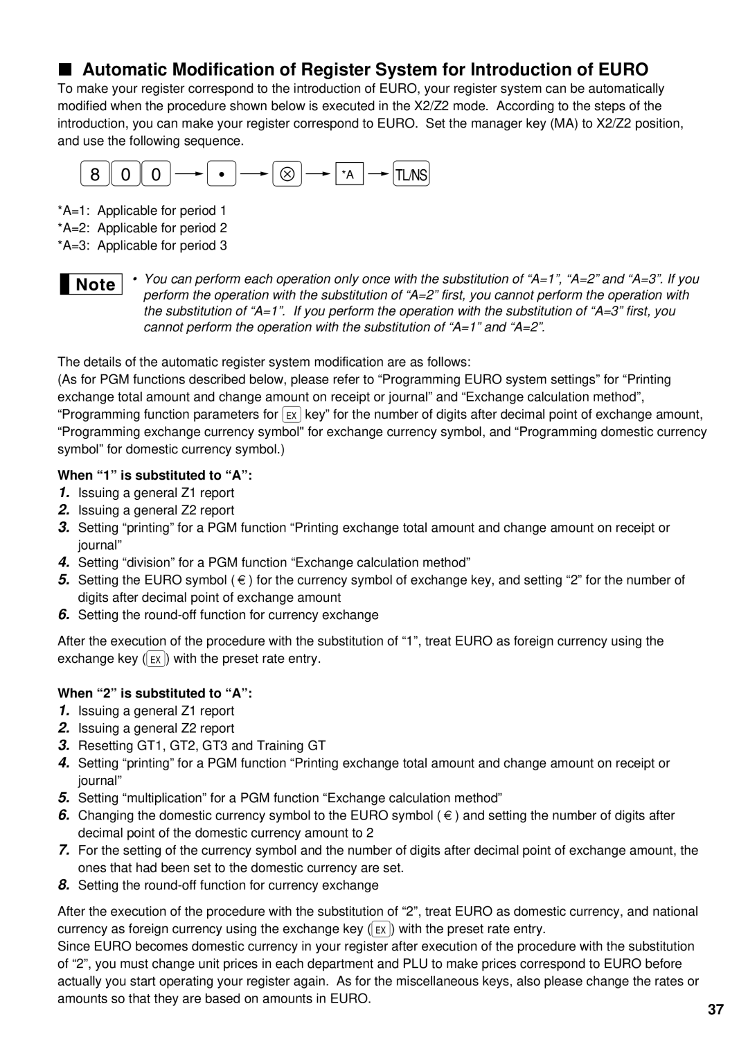 Weider ER-A220 instruction manual When 1 is substituted to a, When 2 is substituted to a 