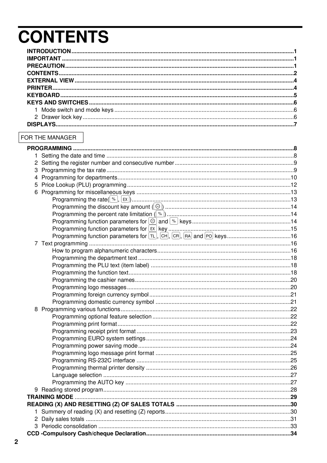 Weider ER-A220 instruction manual Contents 