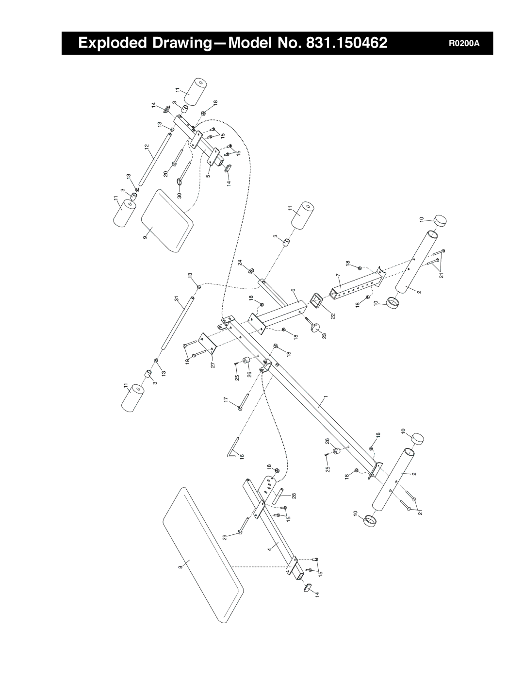 Weider PRO 125 user manual Exploded Drawing-Model No 