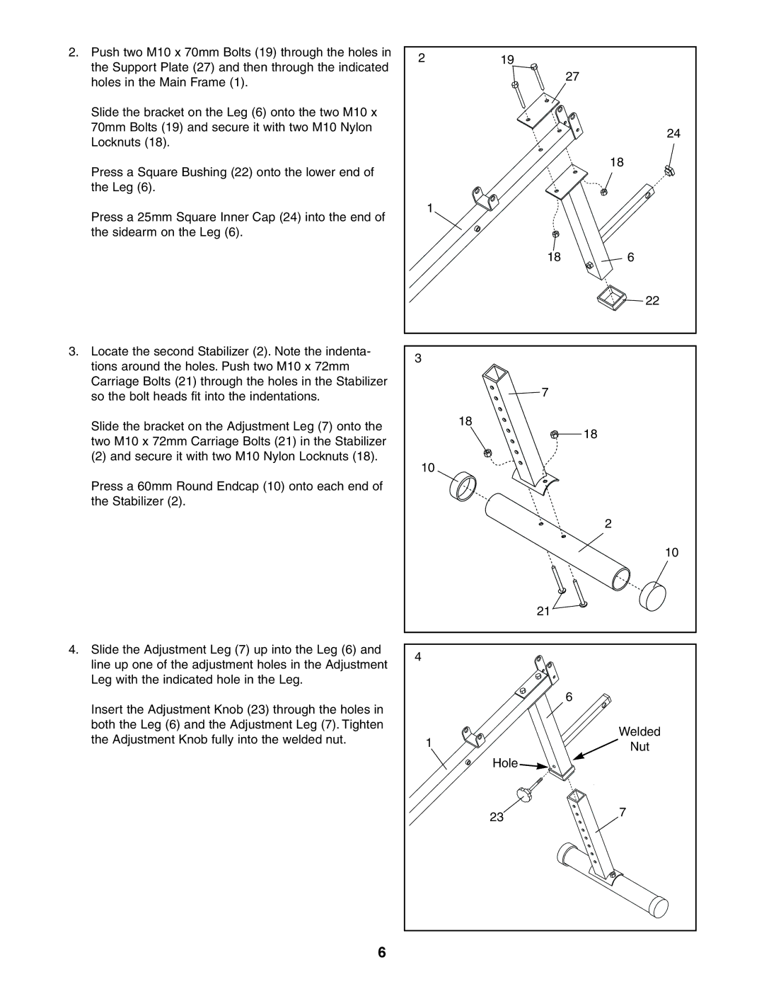 Weider PRO 125 user manual 