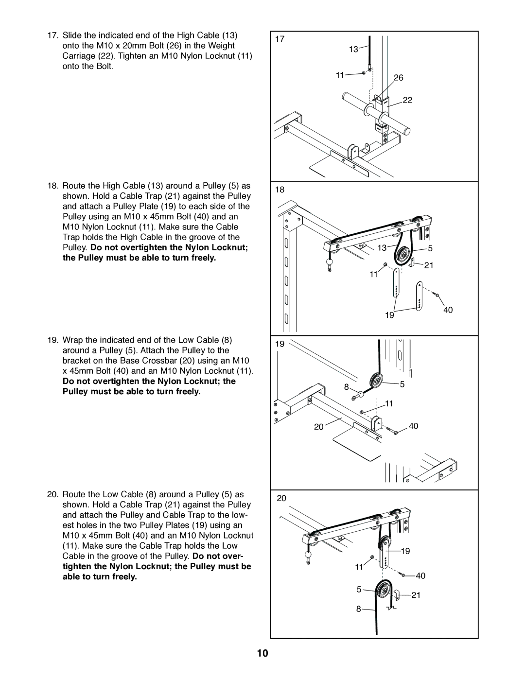 Weider PRO 375 user manual 