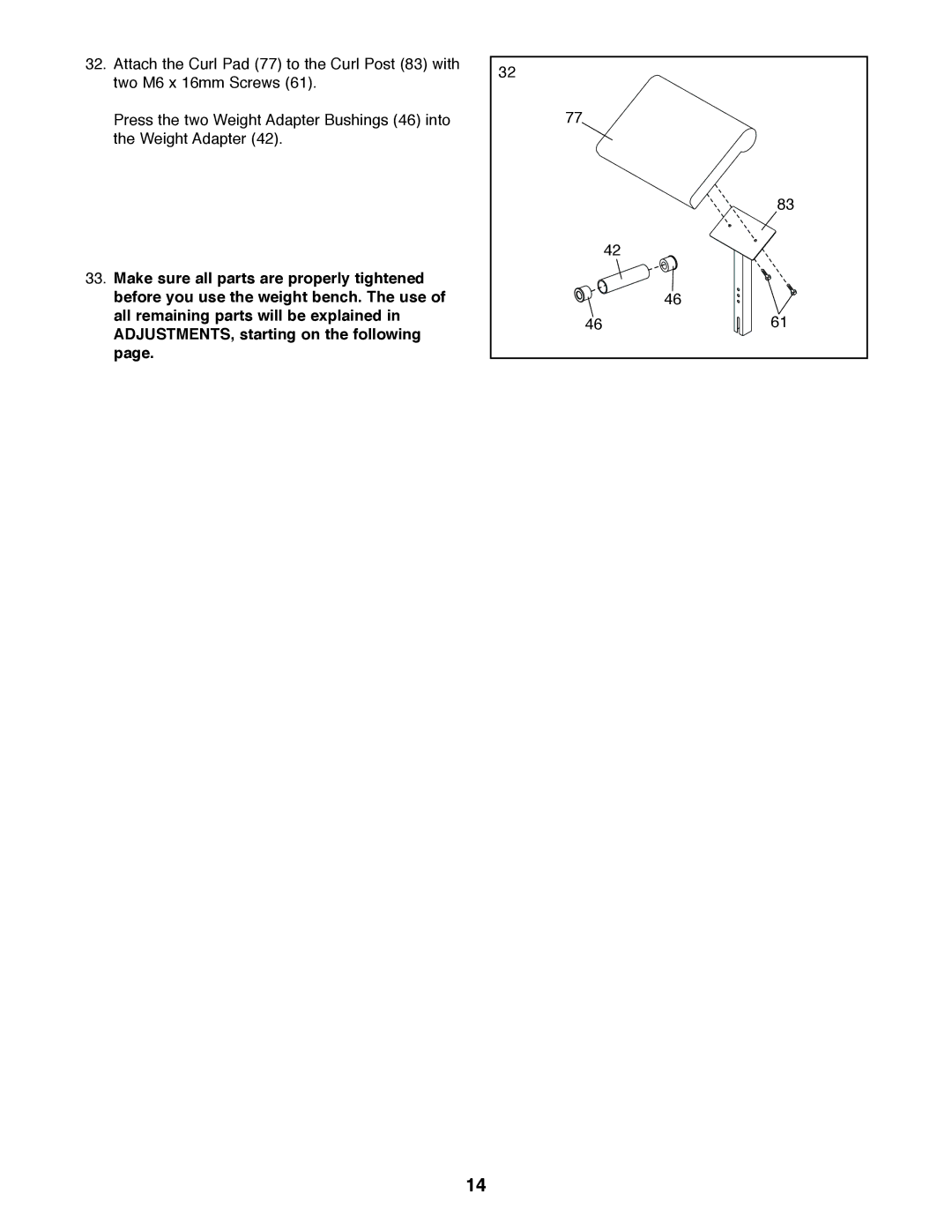 Weider PRO 375 user manual 4661 