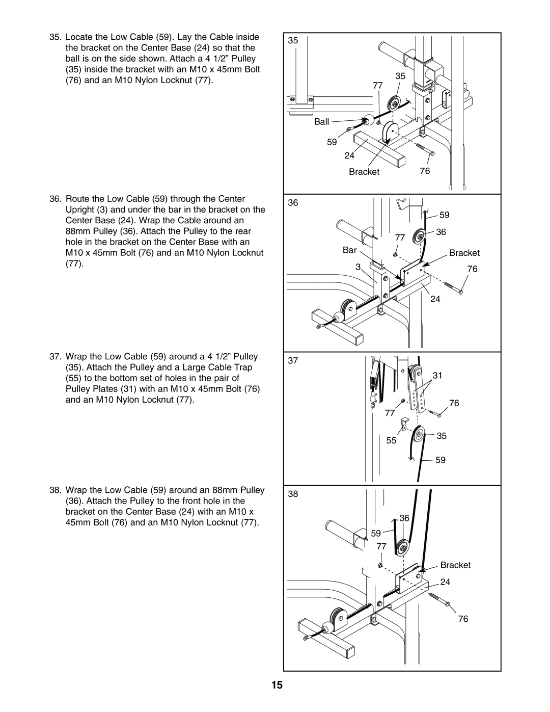 Weider PRO 575 user manual 