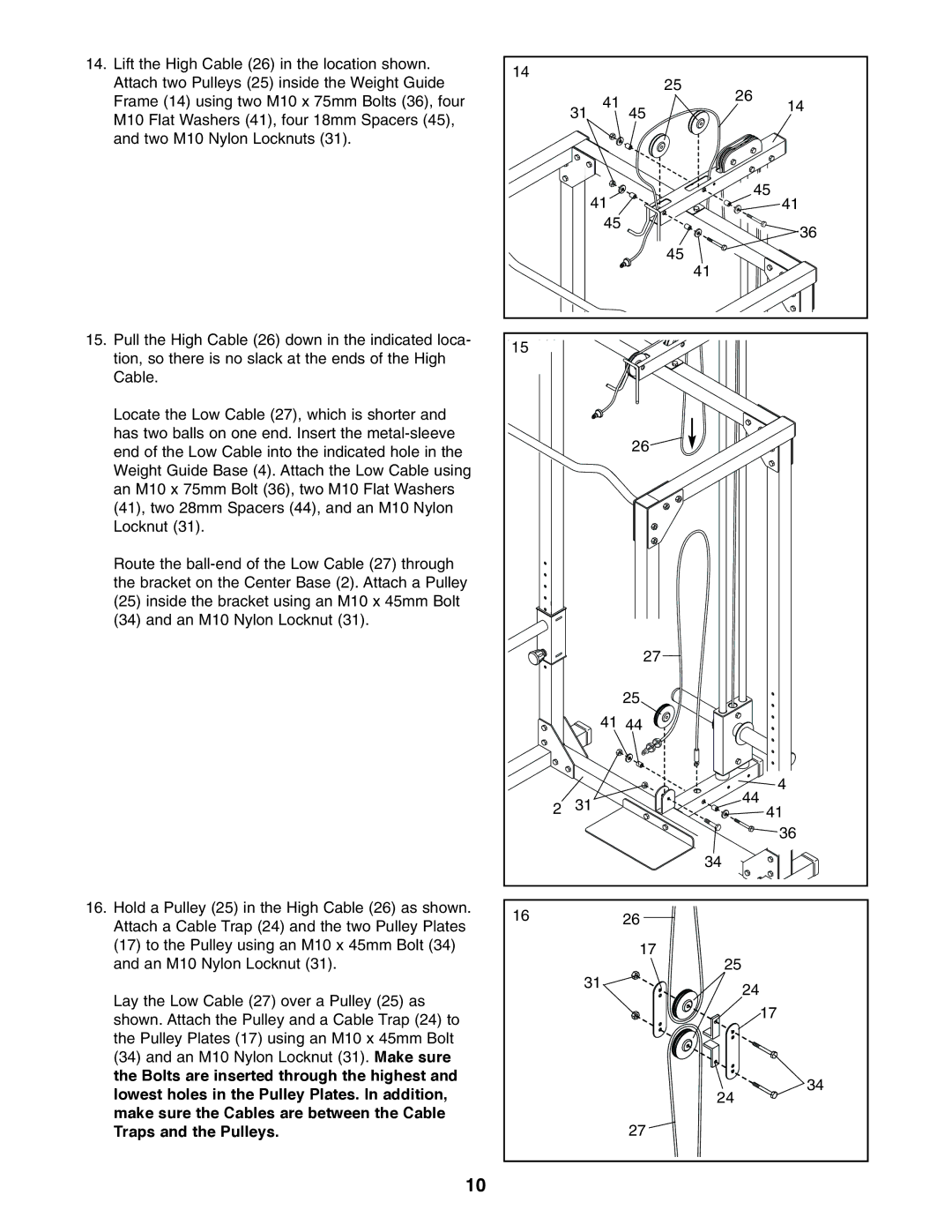 Weider PRO XT75 user manual 