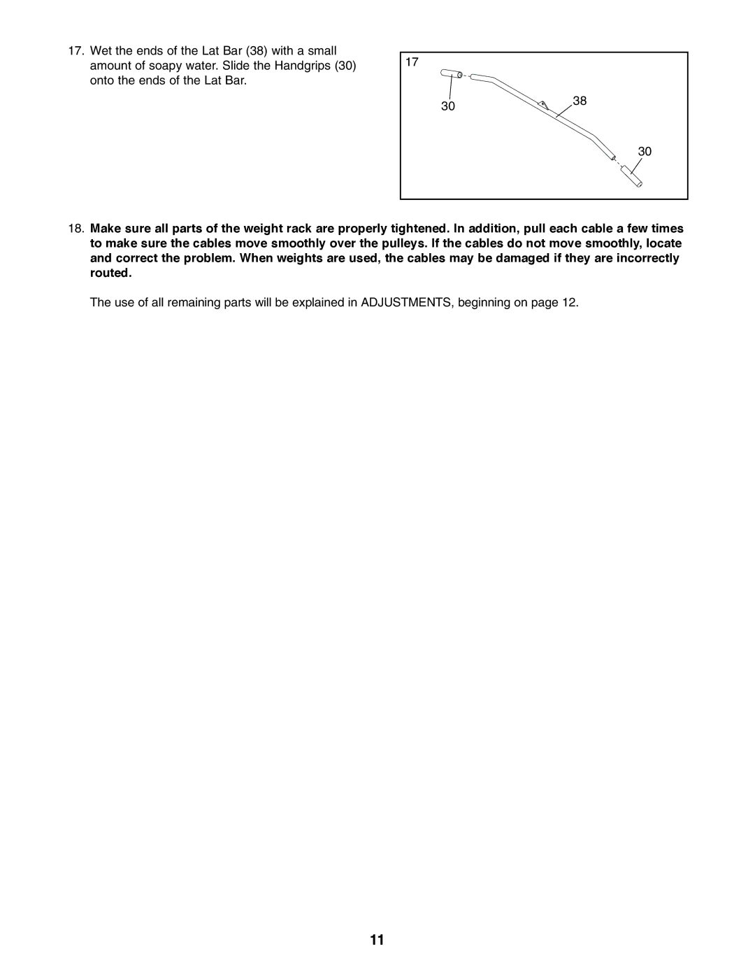 Weider PRO XT75 user manual 