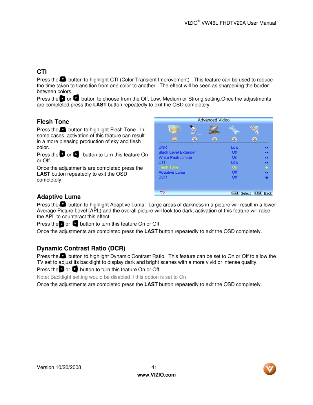 Weider VW46L user manual Cti 