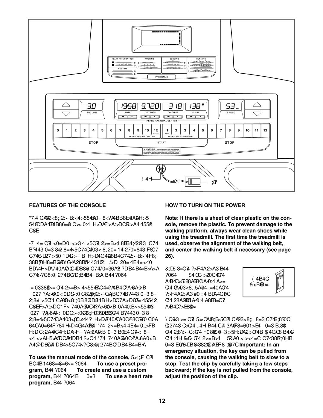 Weider WBTL13608.0 user manual Features of the Console, HOW to Turn on the Power 