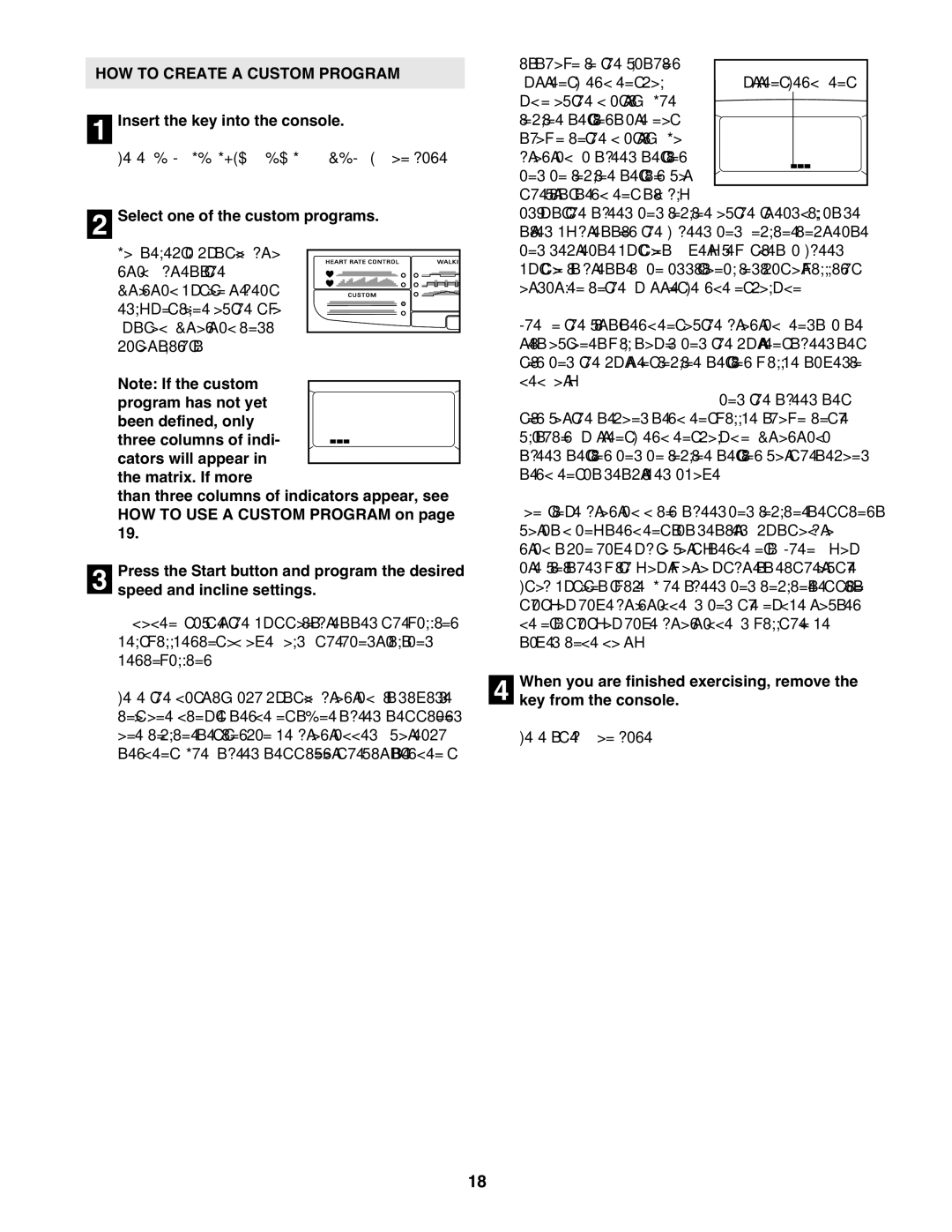 Weider WBTL13608.0 user manual Select one of the custom programs 