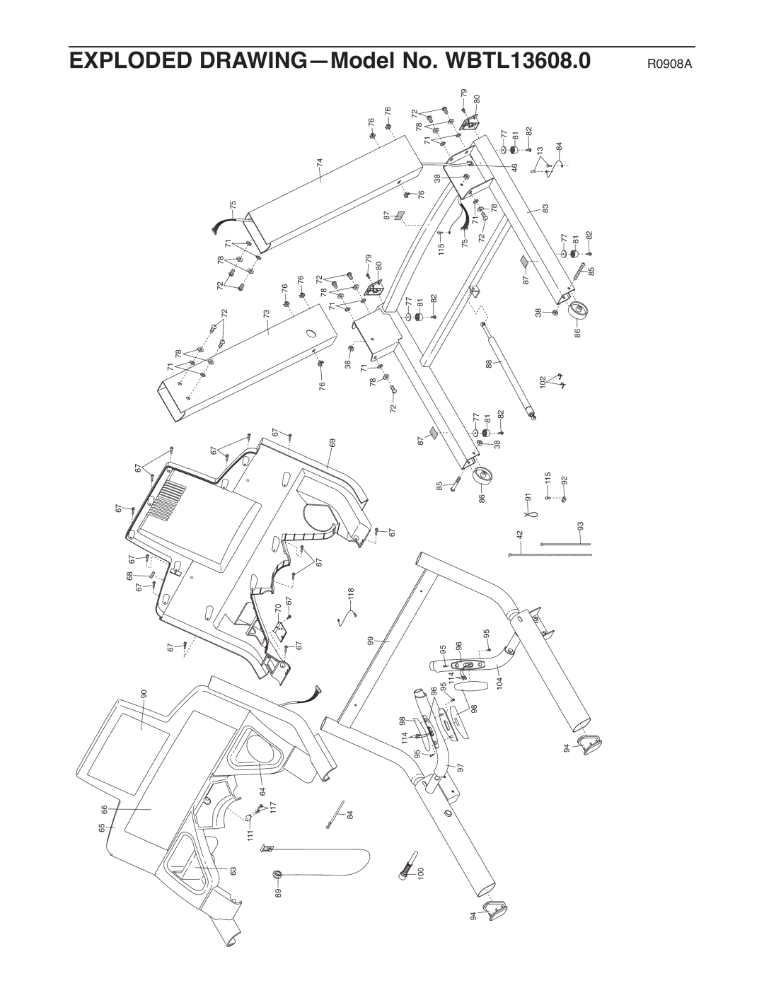 Weider WBTL13608.0 user manual Exploded DRAWING-Model No 