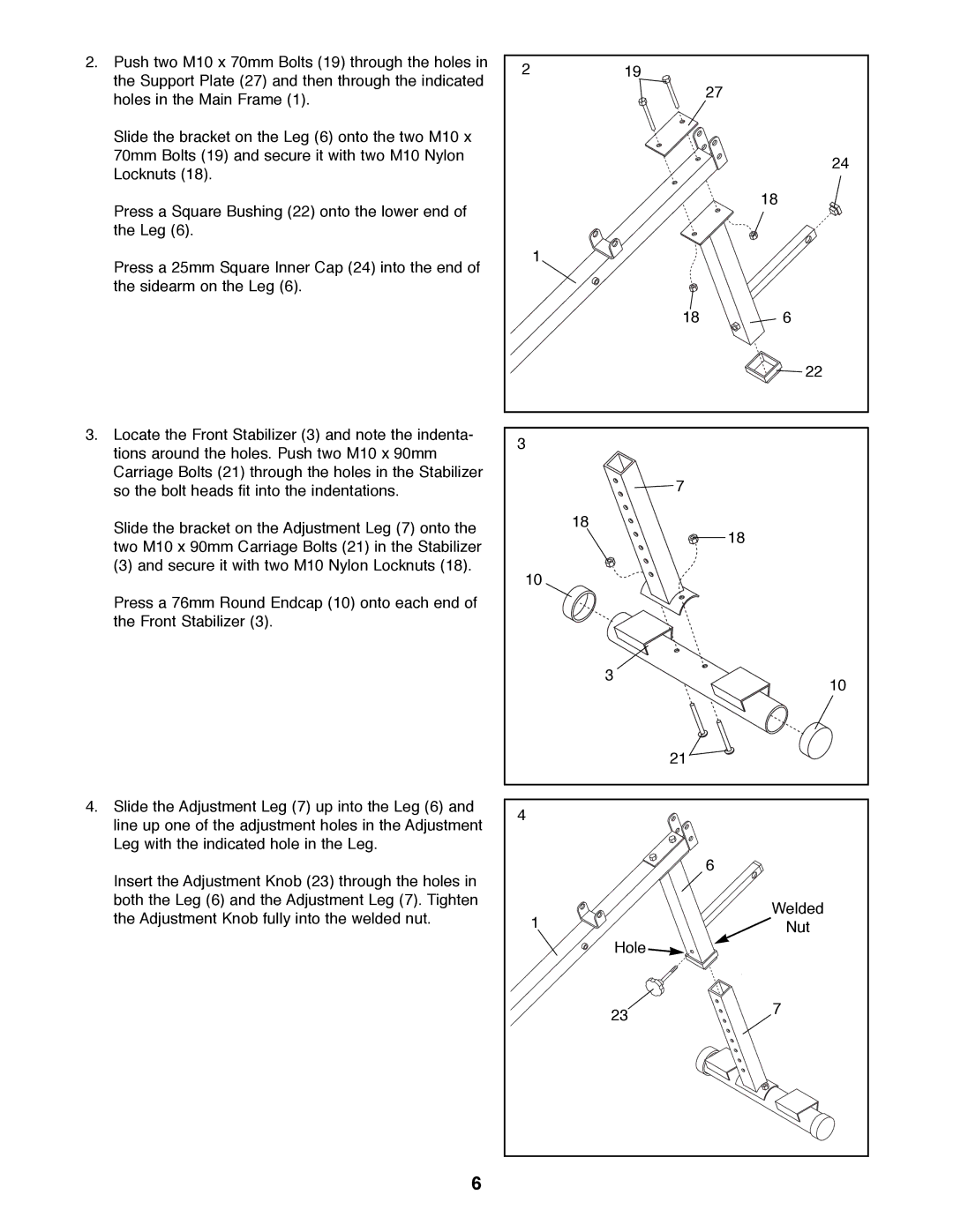 Weider WEBE03490 manual 