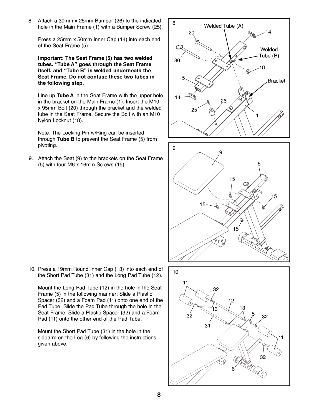 Weider WEBE03490 manual 