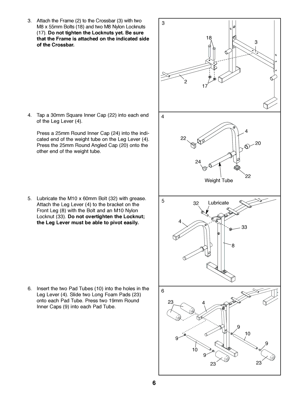 Weider WEBE03820 user manual 