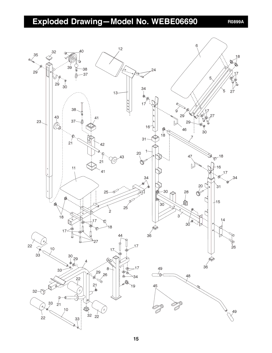 Weider manual Exploded DrawingÑModel No. WEBE06690 