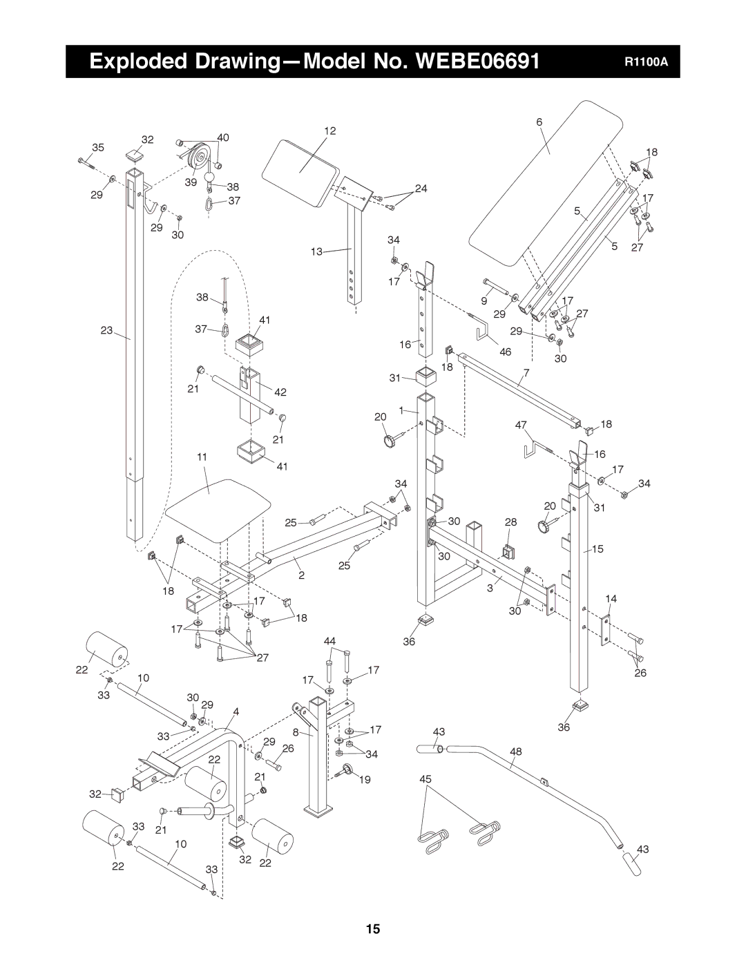 Weider manual Exploded DrawingÑModel No. WEBE06691 