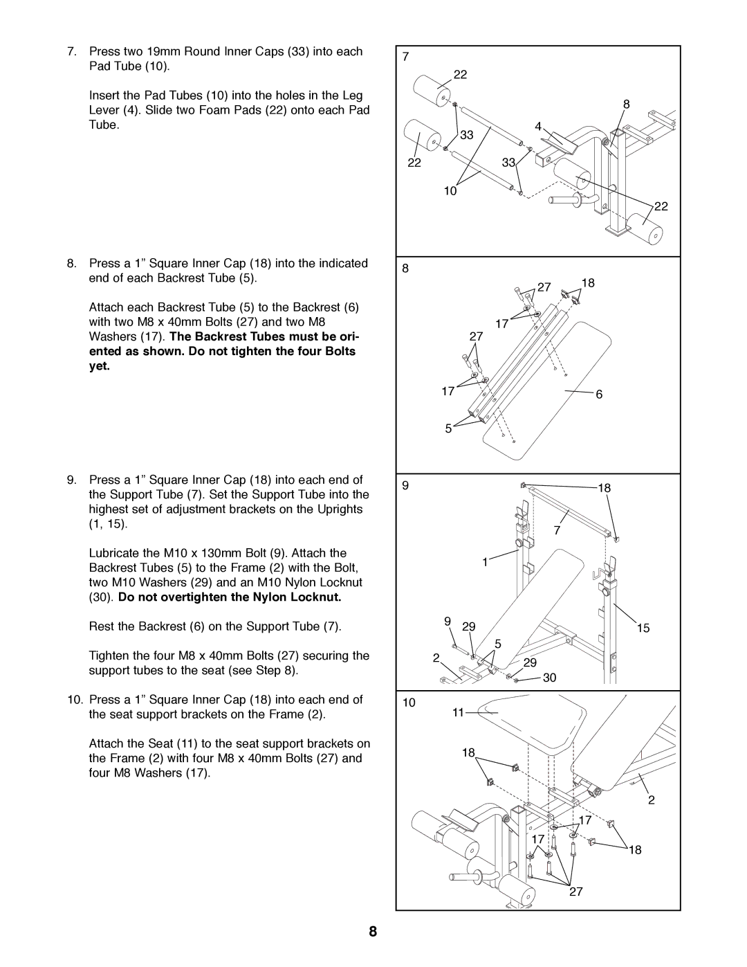 Weider WEBE06691 manual 