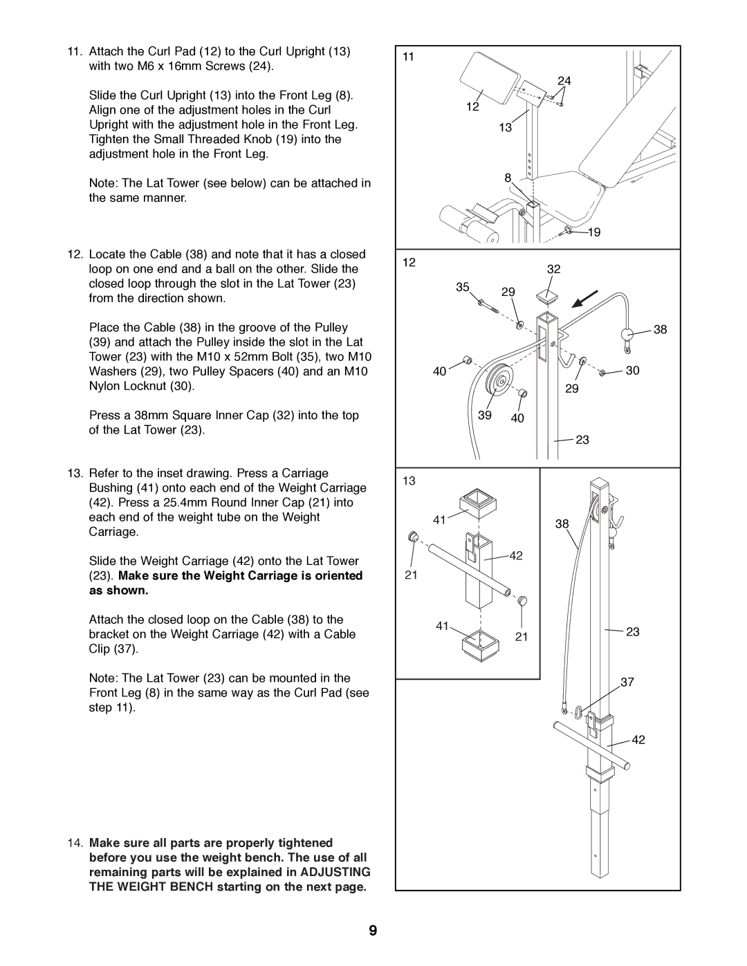 Weider WEBE06691 manual 