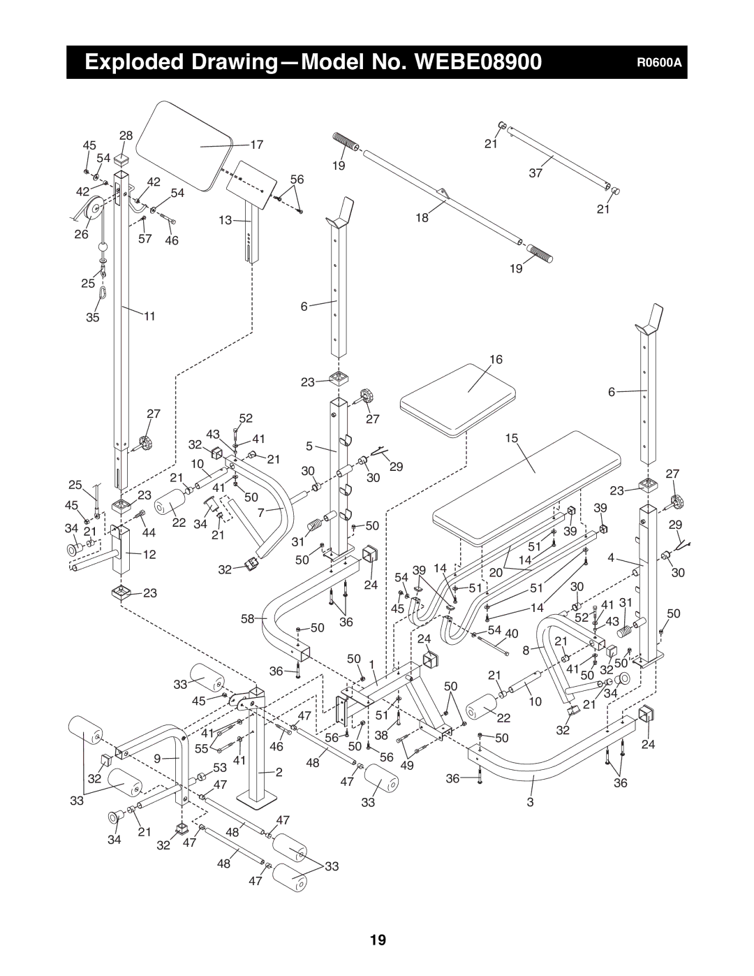 Weider manual Exploded DrawingÑModel No. WEBE08900 