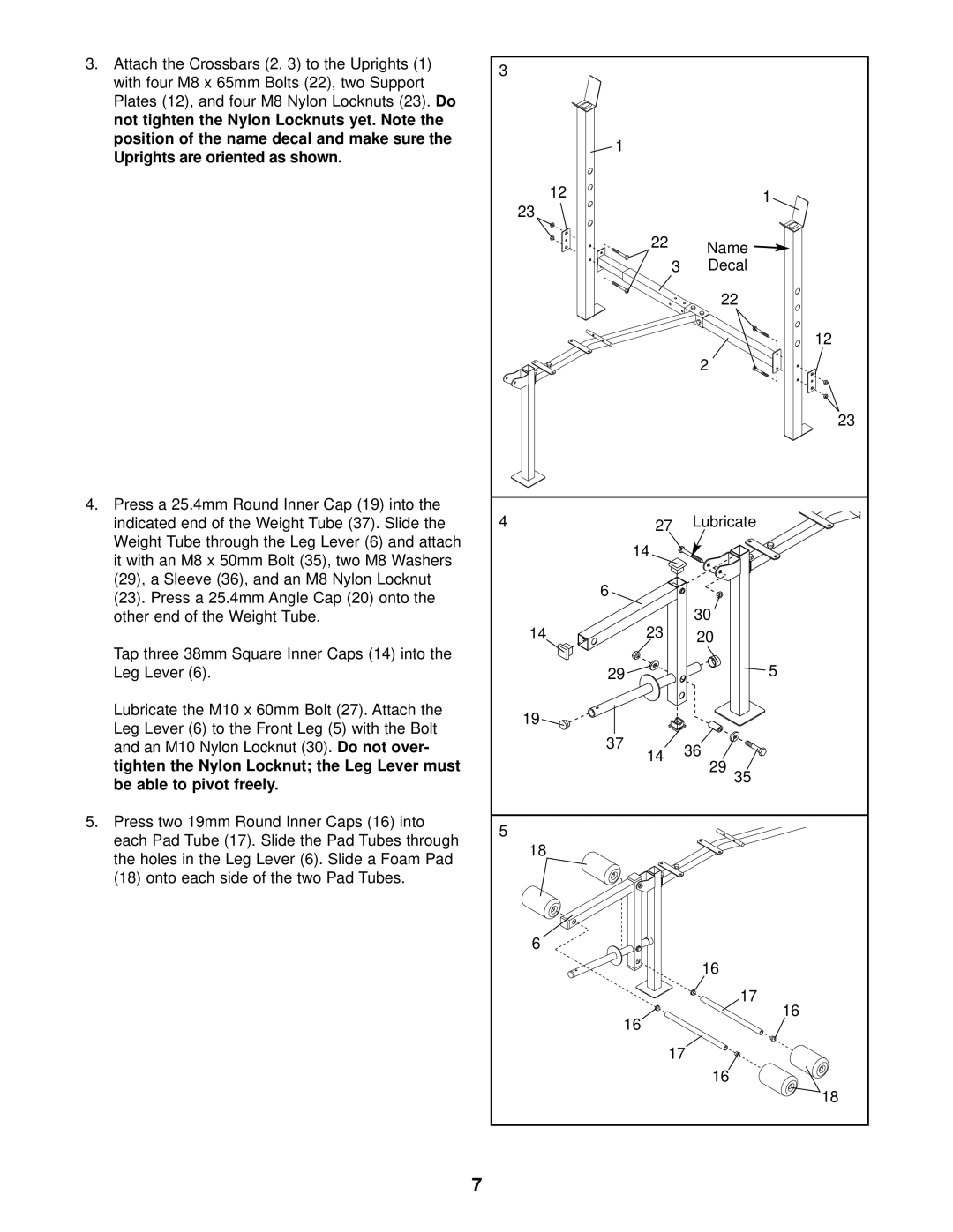 Weider WEBE08910 user manual Sure, Be able to pivot freely 