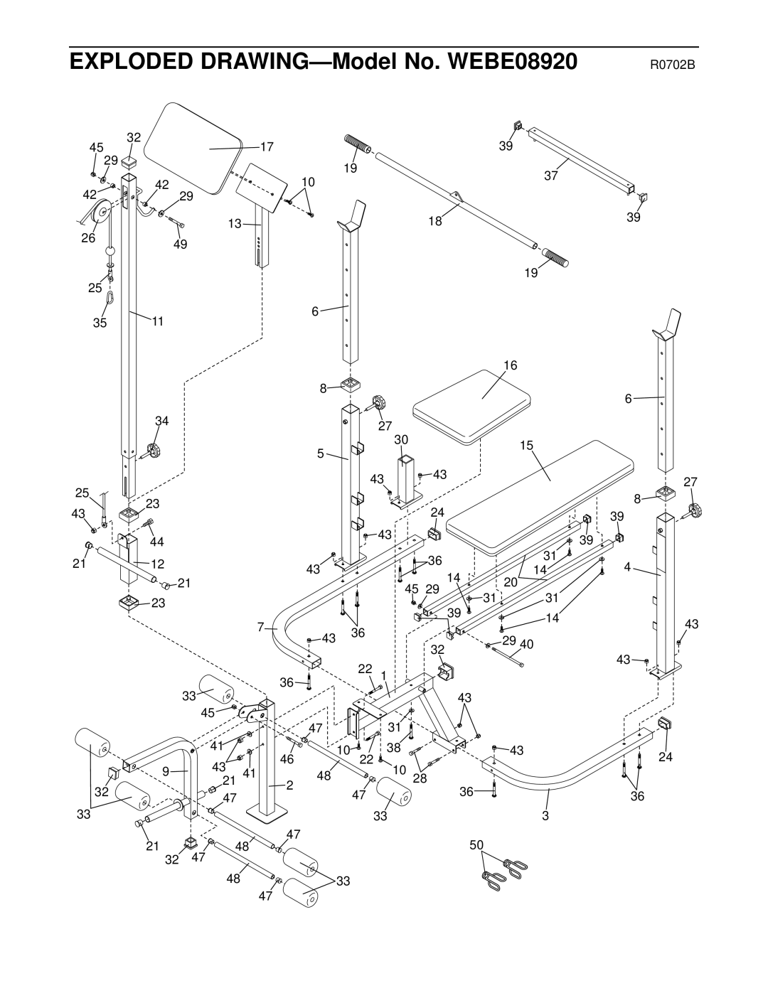 Weider WEBE08920 user manual R0702B 