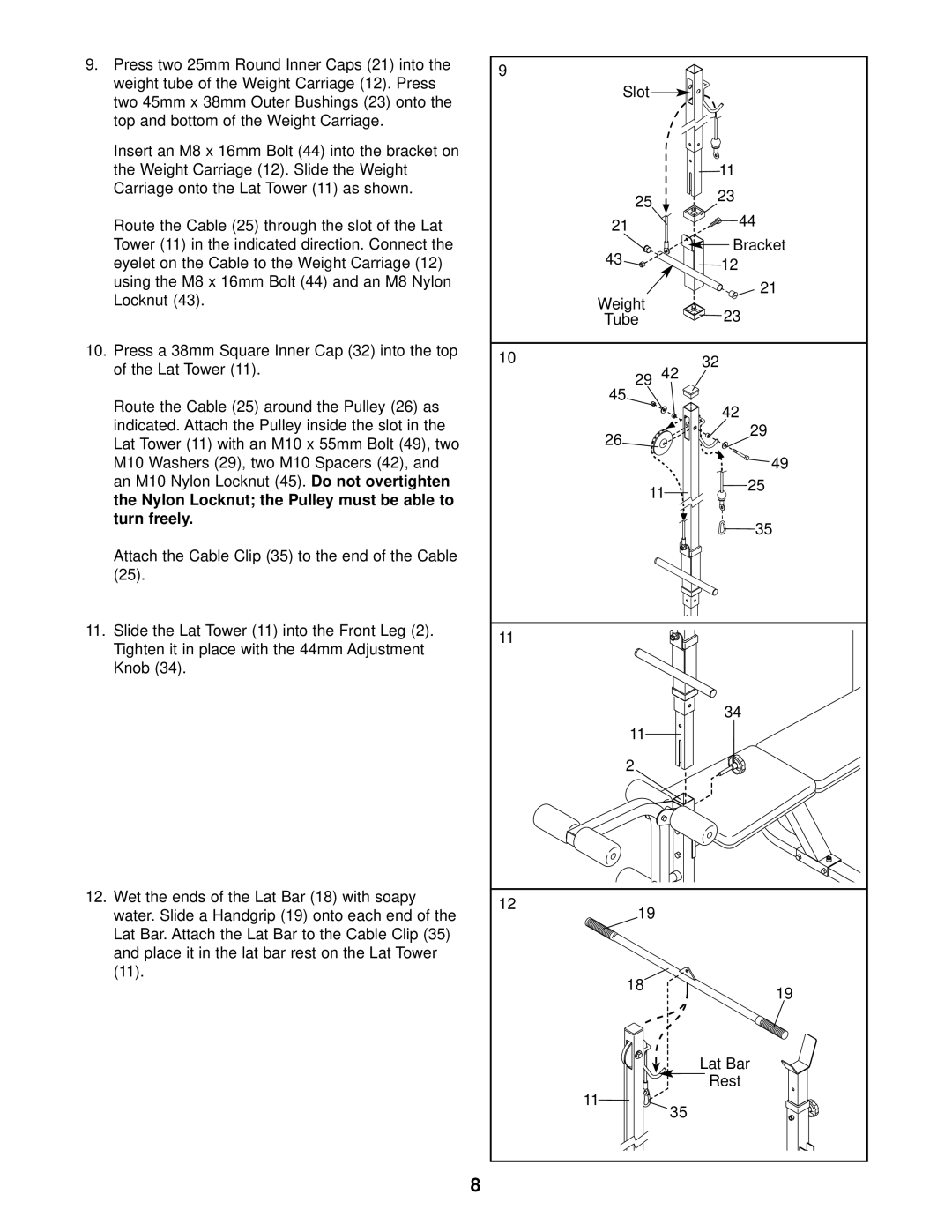 Weider WEBE08920 user manual 