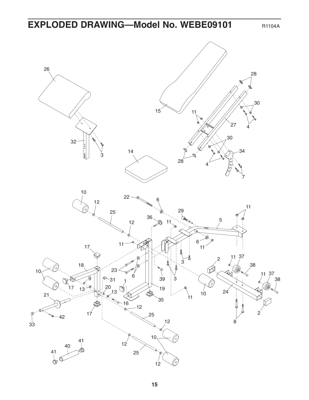 Weider WEBE09101 user manual R1104A 