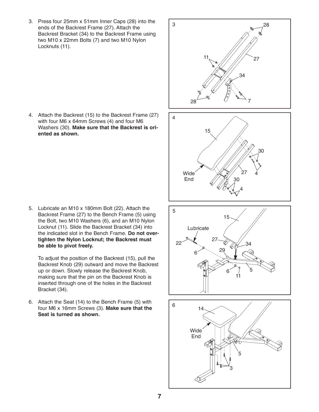 Weider WEBE09101 user manual Seat is turned as shown 