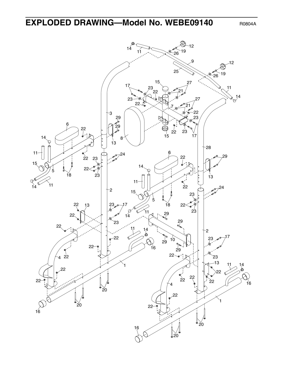 Weider WEBE09140 user manual R0804A 