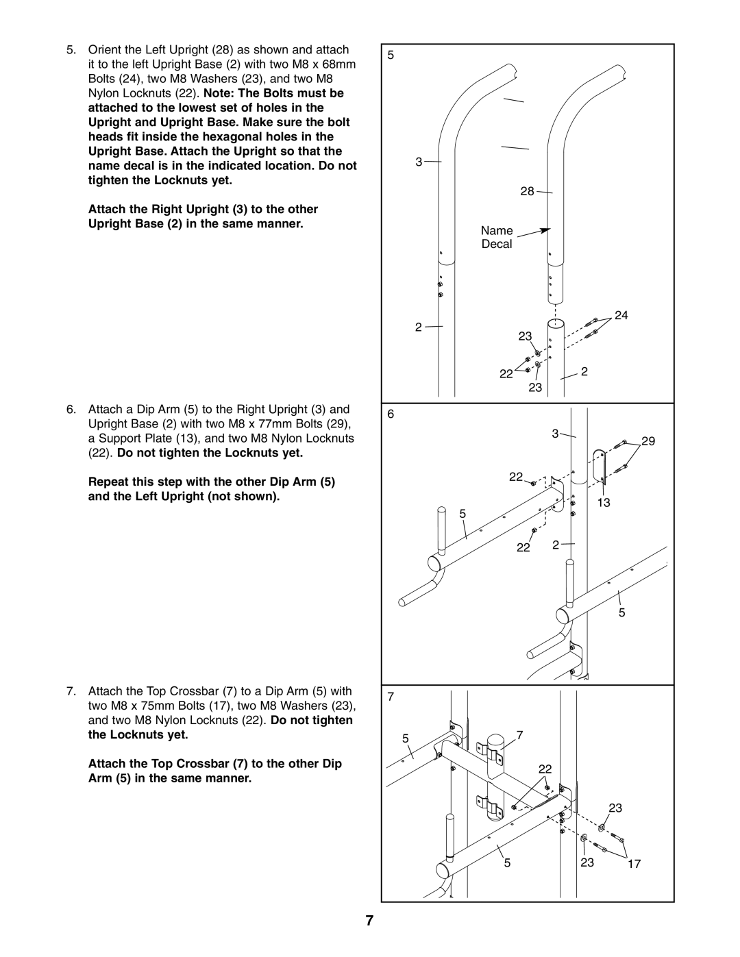 Weider WEBE09140 user manual Name Decal 