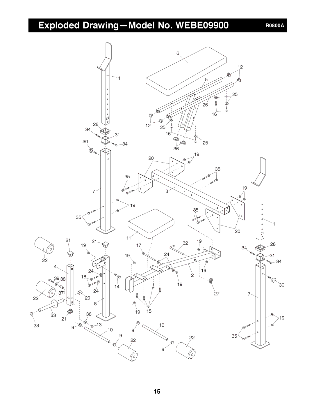 Weider manual Exploded DrawingÑModel No. WEBE09900 