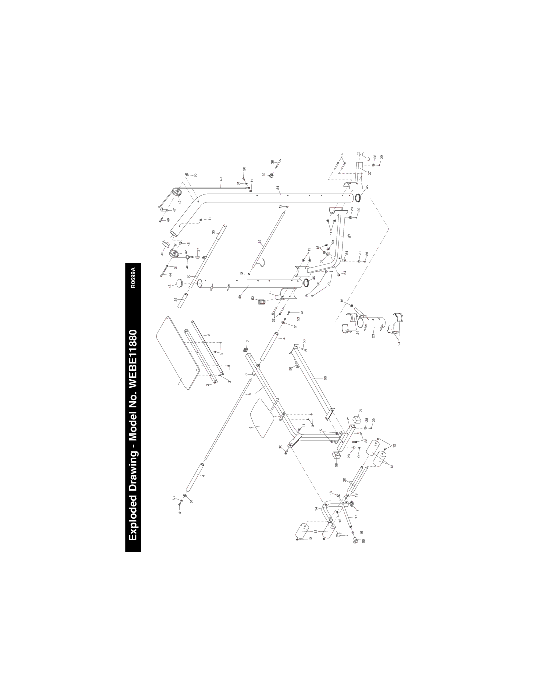 Weider manual Exploded Drawing Model No. WEBE11880 