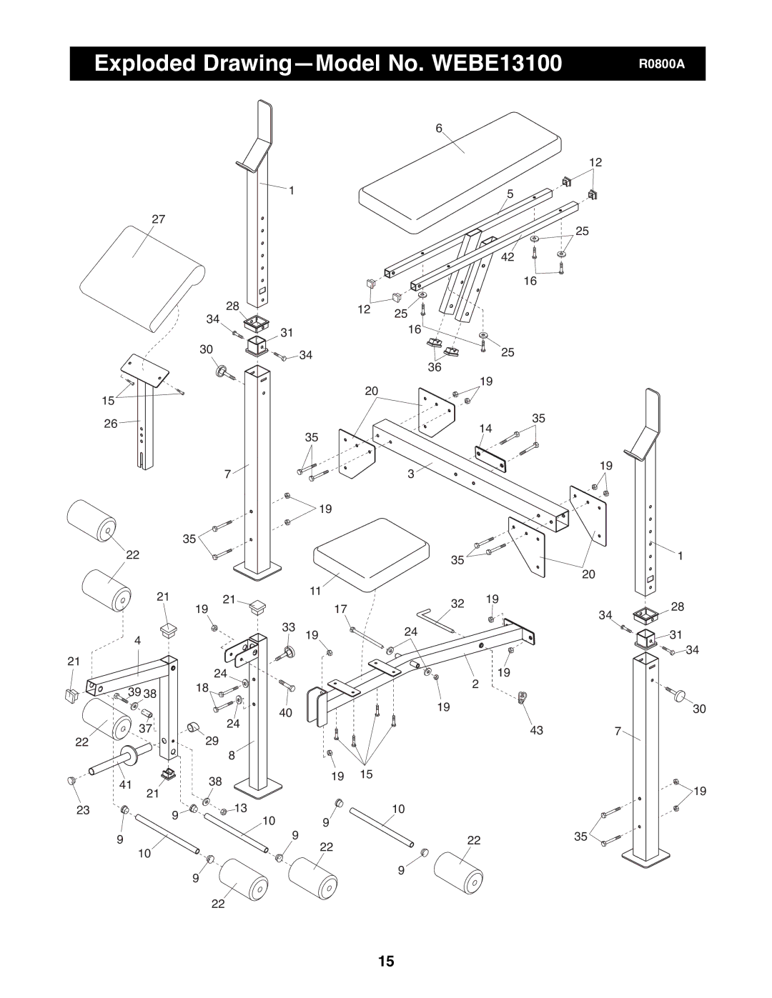 Weider manual Exploded DrawingÑModel No. WEBE13100 