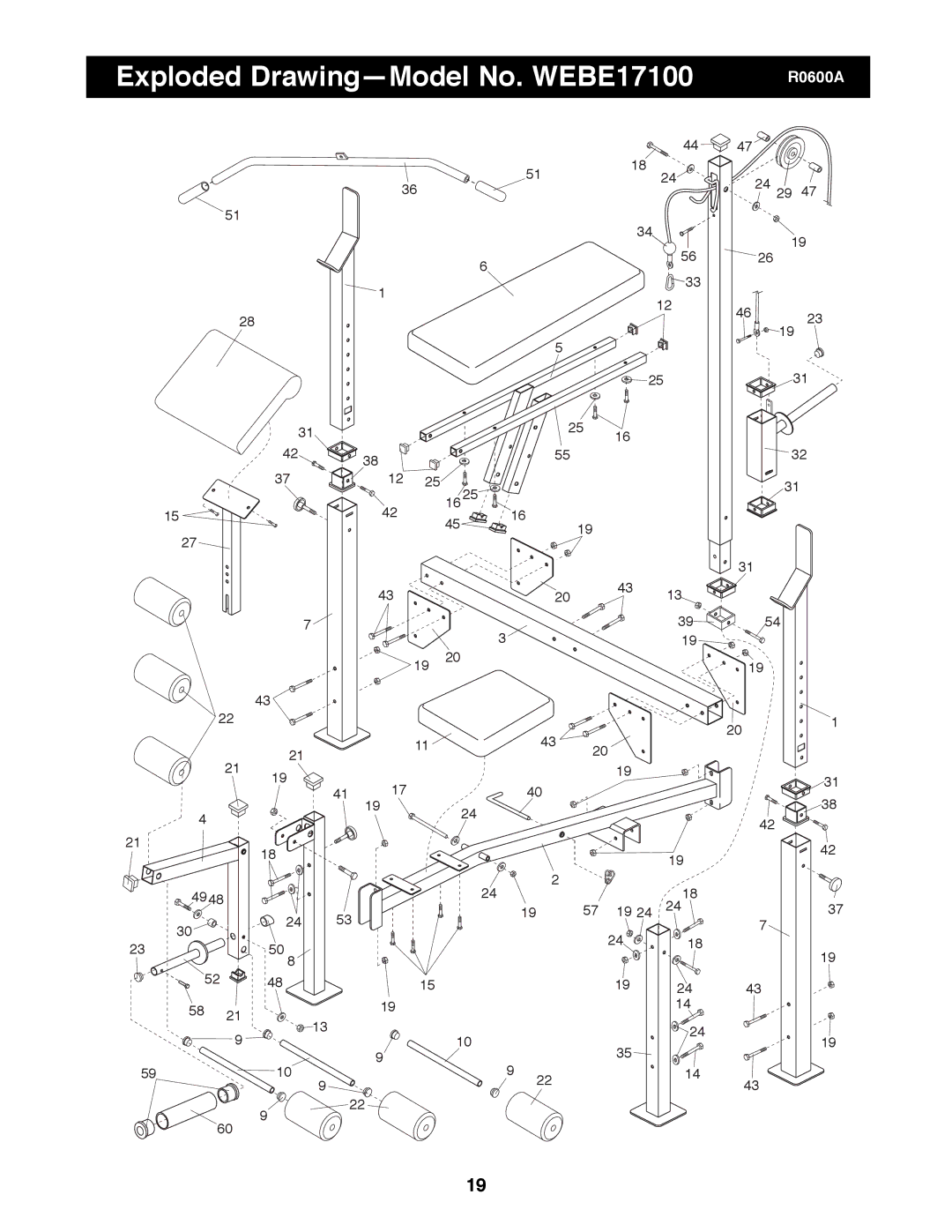 Weider manual Exploded DrawingÑModel No. WEBE17100 