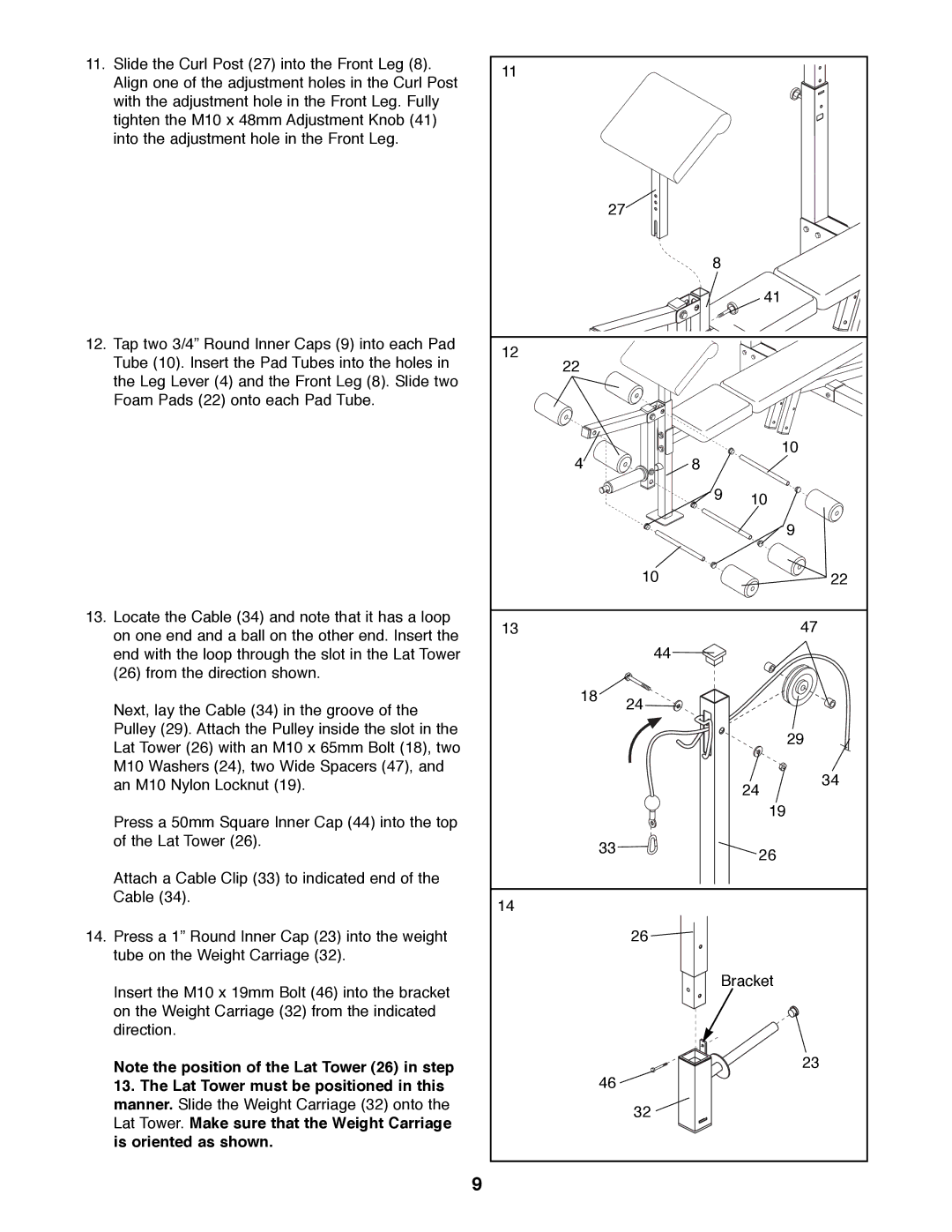 Weider WEBE17100 manual 