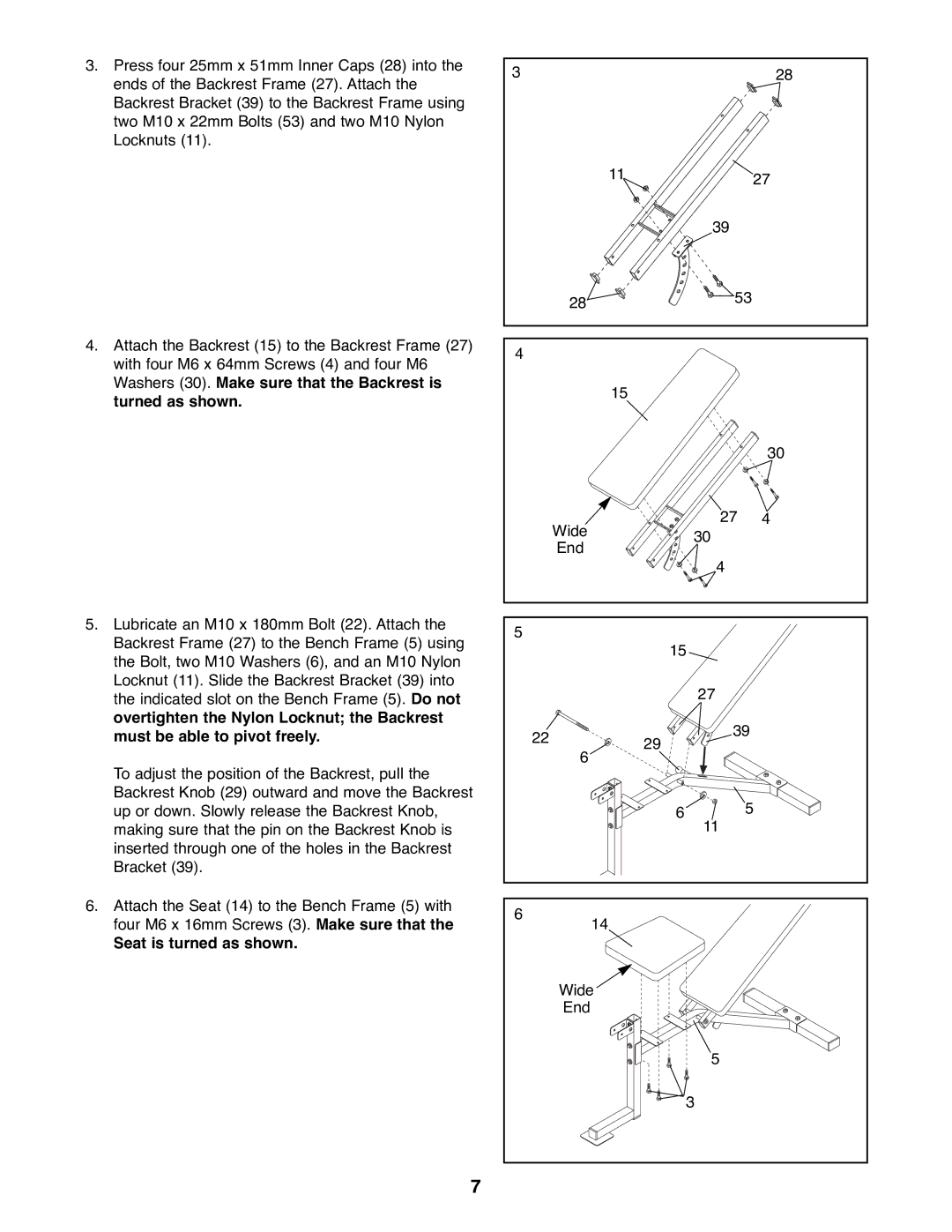 Weider WEBE19200 manual Seat is turned as shown 