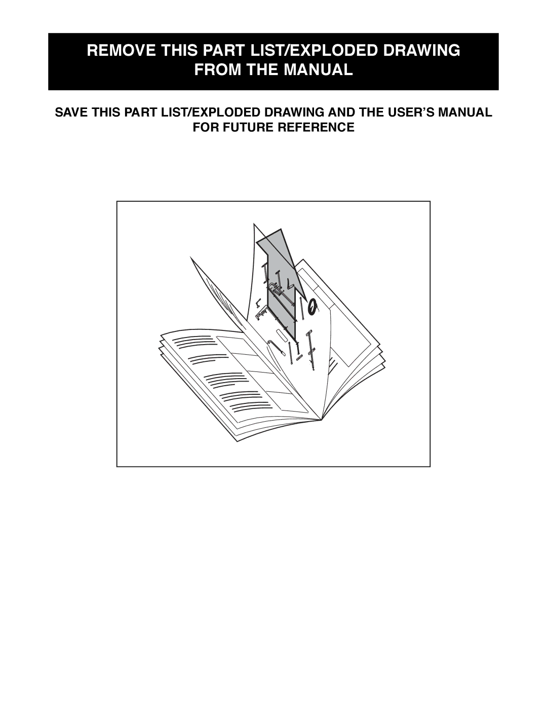 Weider WEBE19300 manual Remove this Part LIST/EXPLODED Drawing From the Manual 