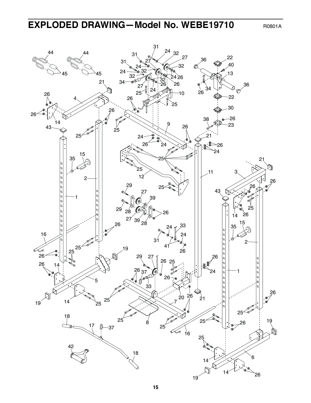 Weider WEBE19710 user manual R0801A 