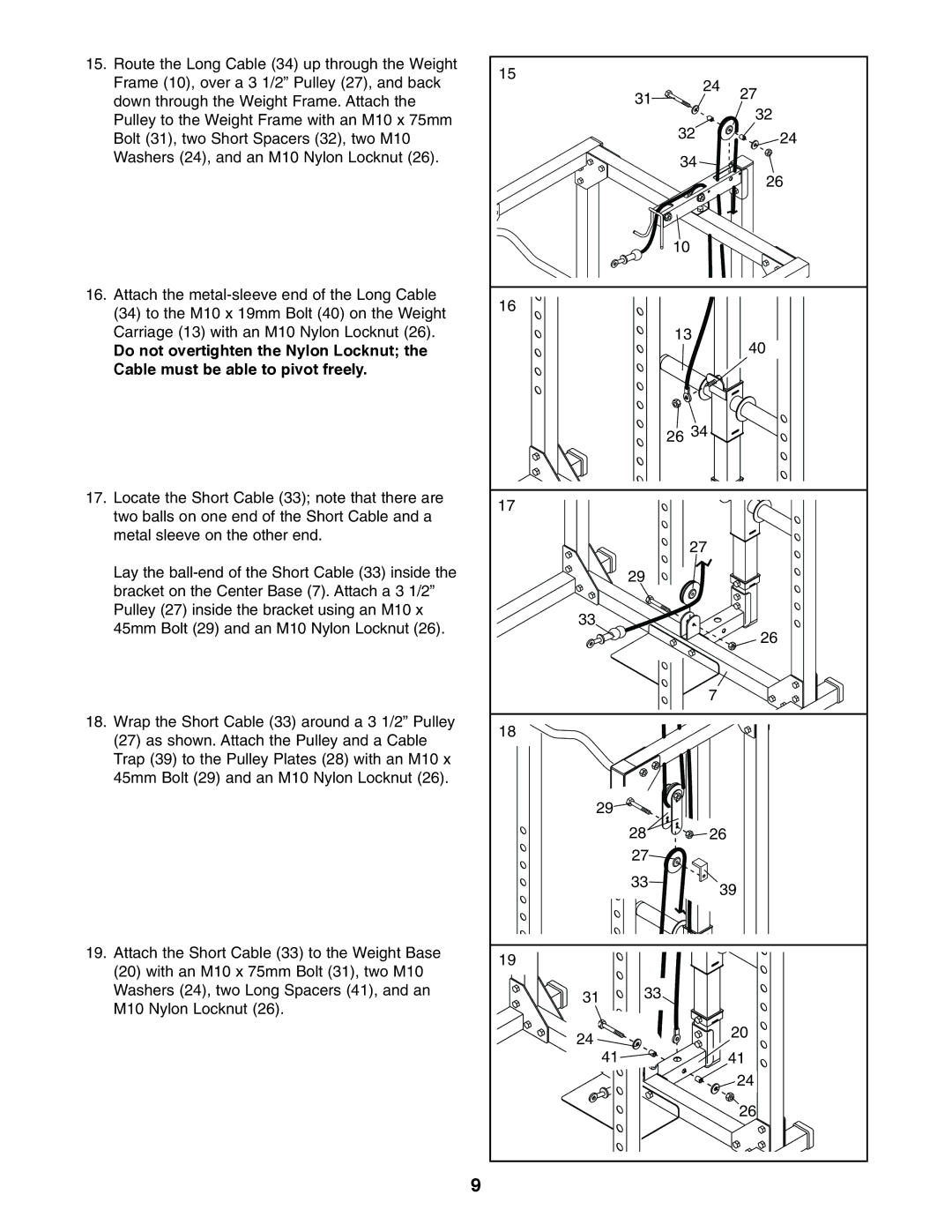 Weider WEBE19710 user manual 