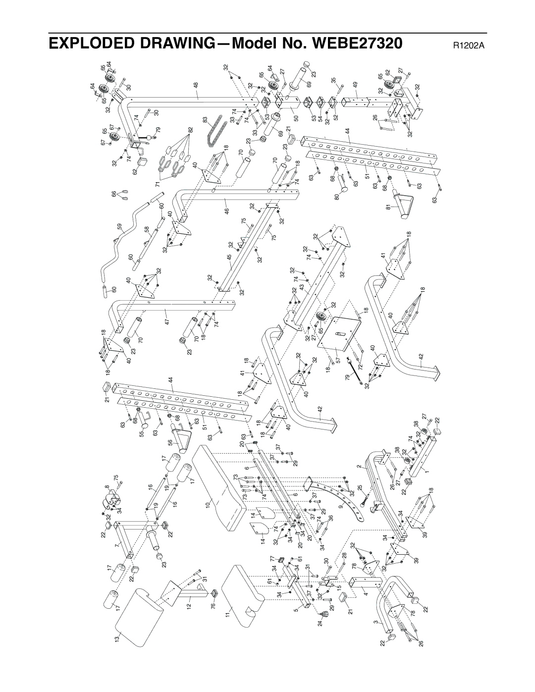 Weider WEBE27320 user manual Exploded 