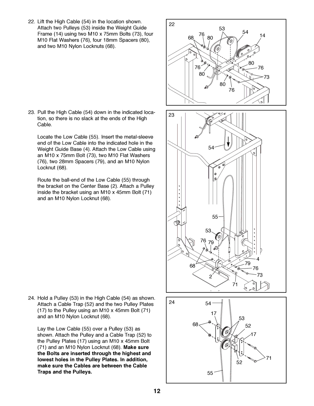 Weider WEBE34100 manual 