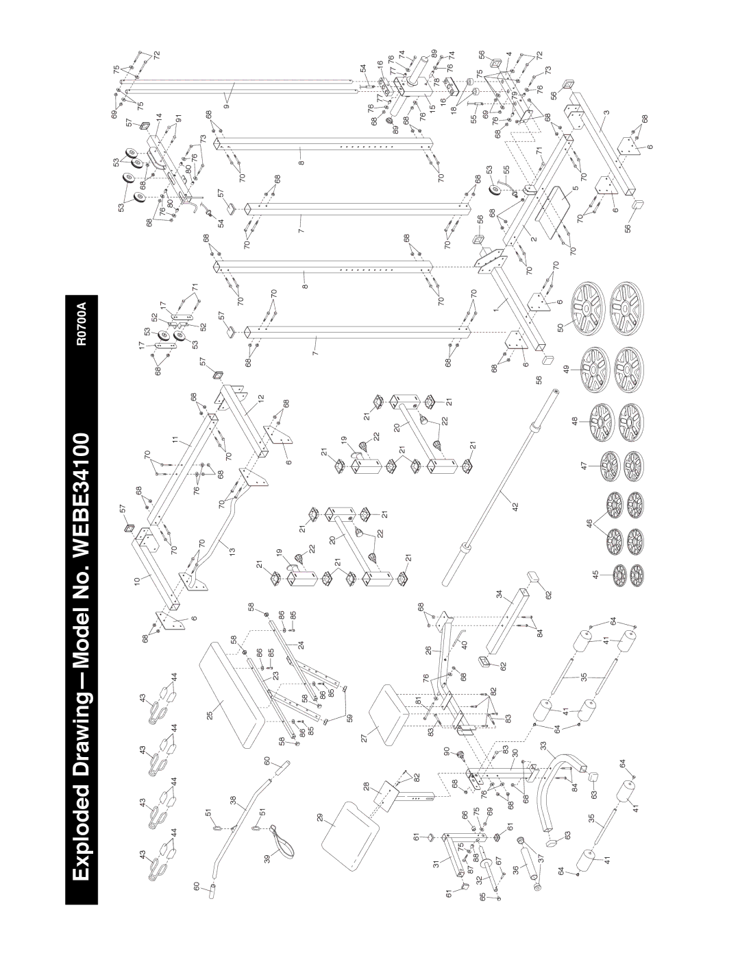 Weider manual Exploded DrawingÑModel No. WEBE34100 