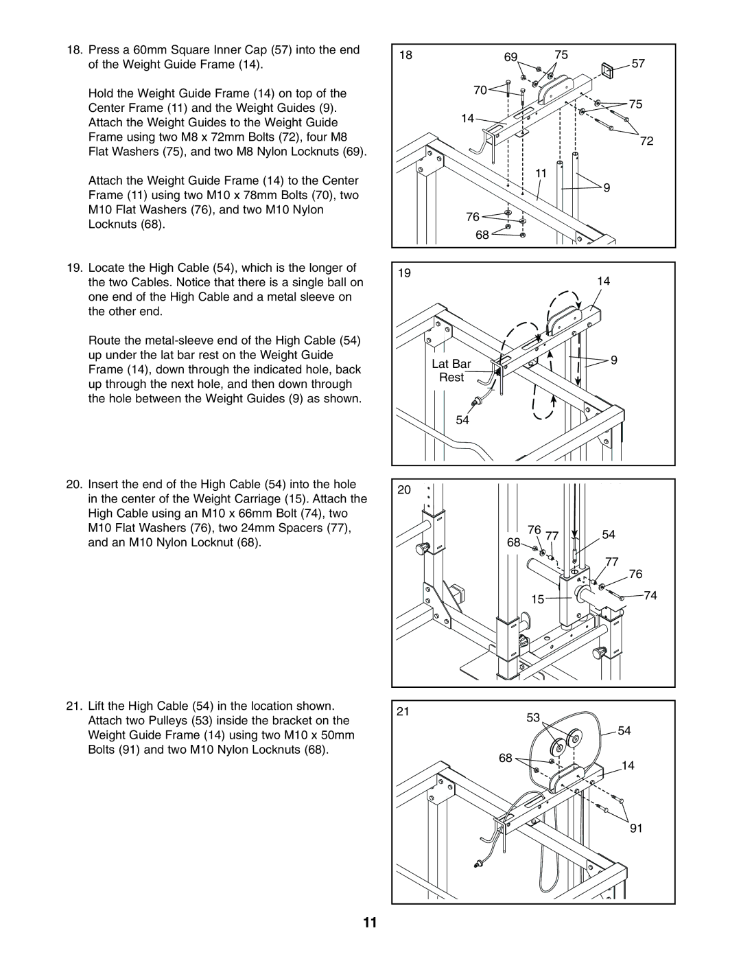 Weider WEBE34110 user manual 